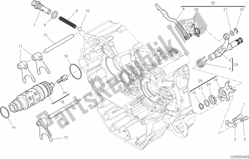 Tutte le parti per il Camma Forcella - Cambio del Ducati Supersport S Brasil 937 2018